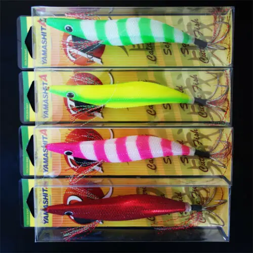 

4X Deep 3.5 YAMASHITA SQUID JIGS Glow in Dark Rattle Squid JIgs