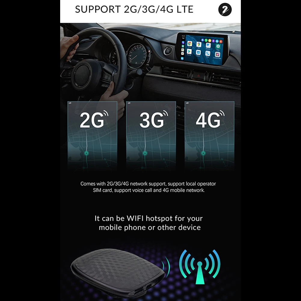 

4 + 64G Carplay Ai Box беспроводной автомобильный мультимедийный плеер, многофункциональный игровой магазин с несколькими возможностями, сделай са...