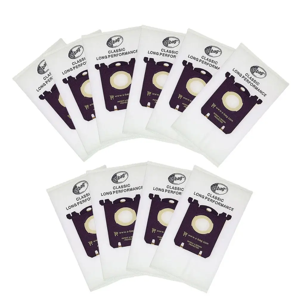 10pcs Vacuum Cleaner Bags Dust Bag White for Electrolux Philips Tornado Vacuum Cleaner filter and for S-BAG FC8021 HR6999 FC9088