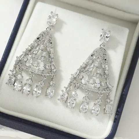 Bilincolor зелёные и розовые серьги-капельки