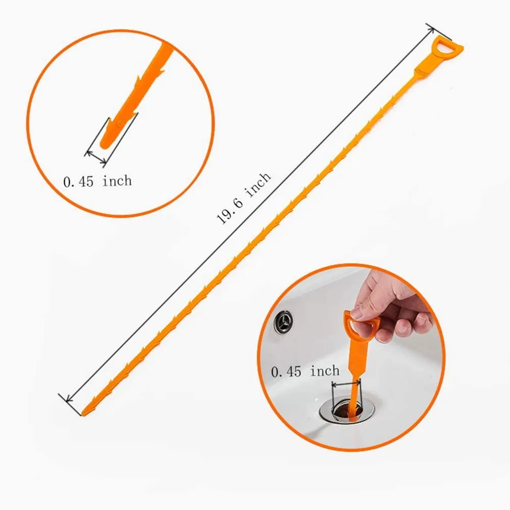 1Pc Drain Snake Clog Remover Bathroom Hair Sewer Cleaning Brush Toilet Tube Cleaner Tool for Sink Kitchen Accessories - купить по