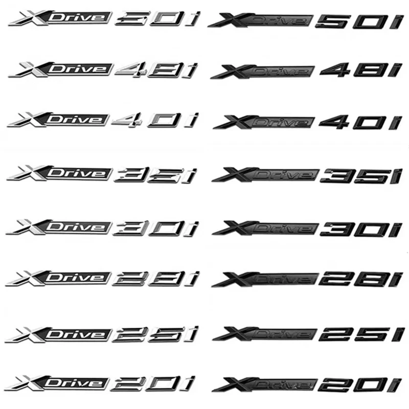 

ABS оригинальный XDrive 20i 25i 28i 30i 35i 40i 48i 50i логотип автомобильного брызговика багажника значок эмблема наклейка для BMW X1 X3 X4 X5 X6 X7