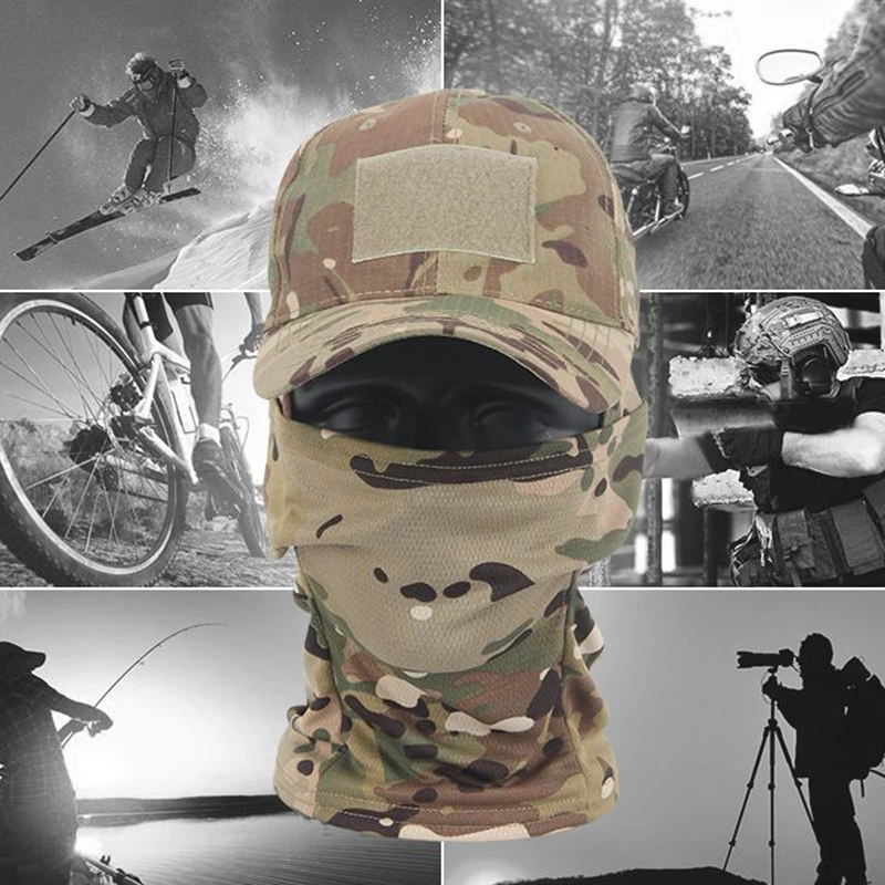 

Balaclava Tactical Camouflage Full Face Mask Wargame CP Army Hat Hunting Bicycle Cycling Military Multicam Bandana Neck Gaiter