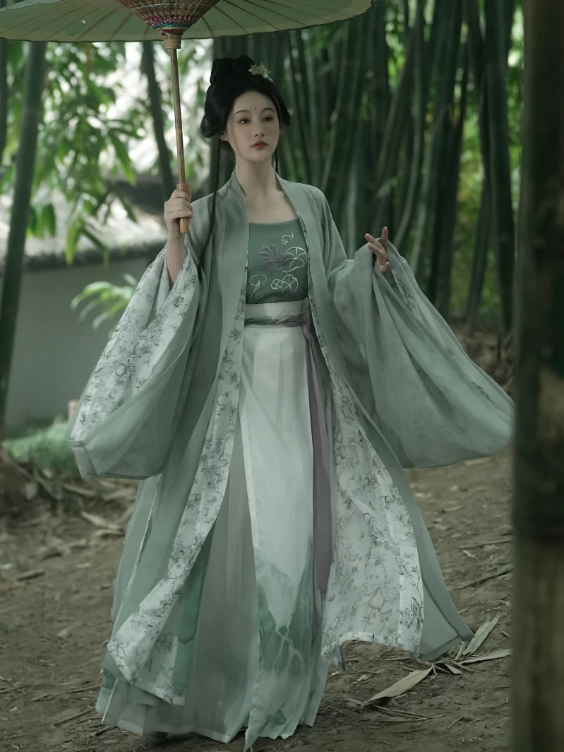 

2022 hanfu female chinese style improved ancient costume song dynasty elegant fairy dress
