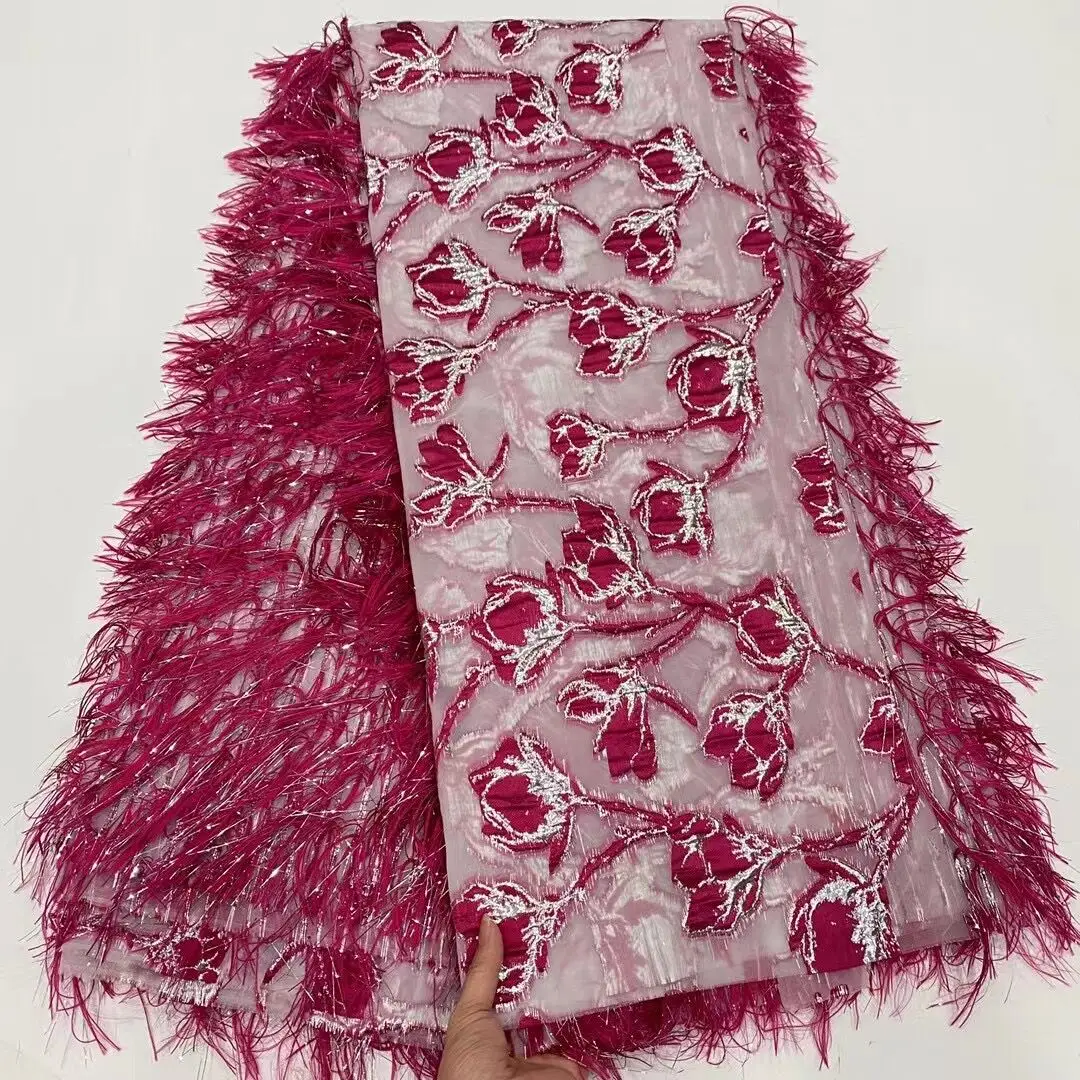 

African Velvet Lace Fabric 2021 High Quality Lace Material For Wedding Dress Nigerian French For Wedding