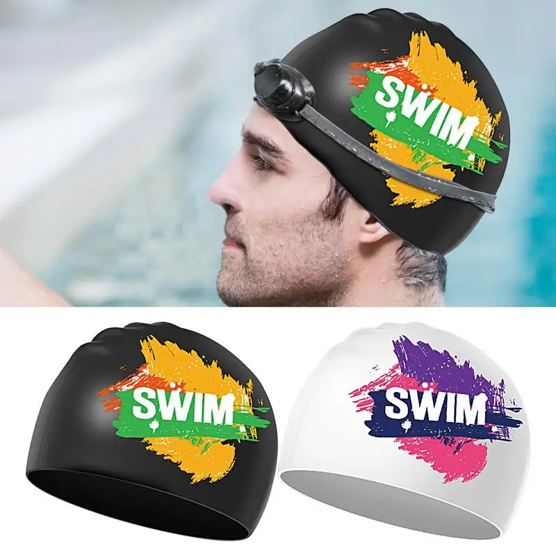 

Swimming Caps Swiming Pool Protect Hair Ears Caps Hat Swim Bathing Hats Free Size Silicone Caps For Women Men Adults