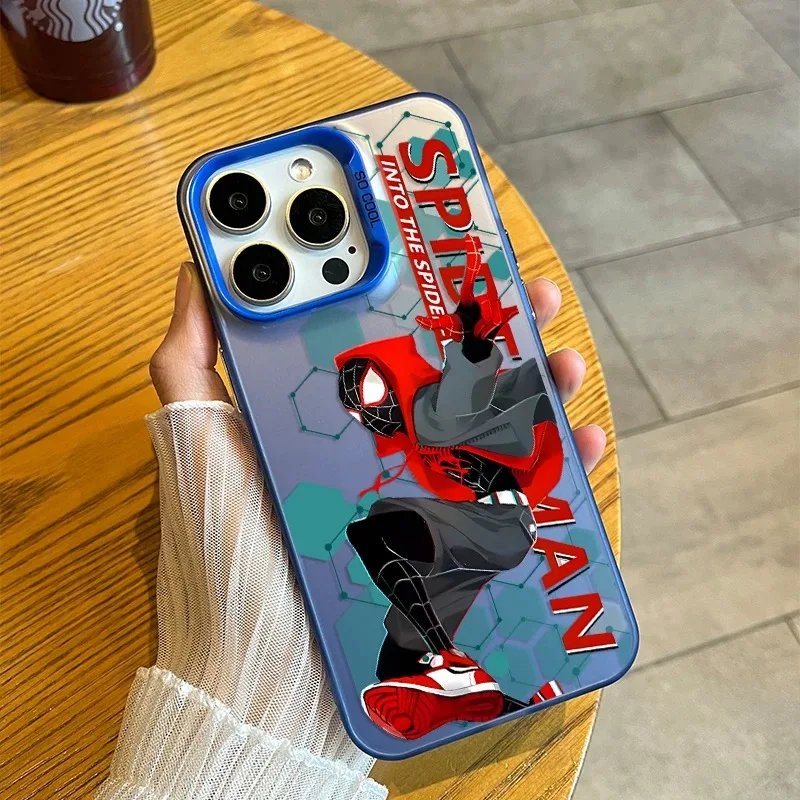 Super Hero Marvels Spider-Man Phone Case For Huawei P30 P40 Mate 30 40 Pro Nova 7 Honor 50 Lens Creative Border Matte Back Cover