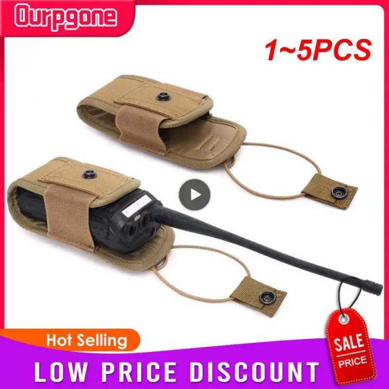 

1~5PCS Tactical Molle Radio Walkie Talkie Pouch Waist Bag Holder Pocket Portable Interphone Holster Carry Bag for Hunting