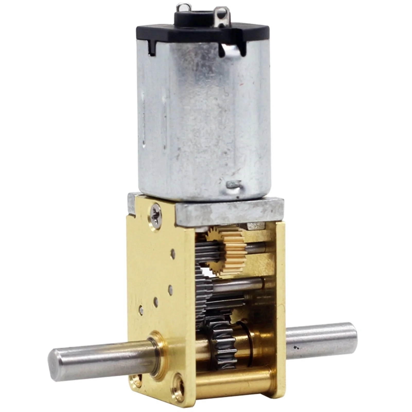 

Micro Turbine Worm Reduction Gear Motor, N20 Micro DC 12v Low Speed Motor Double Output Shaft