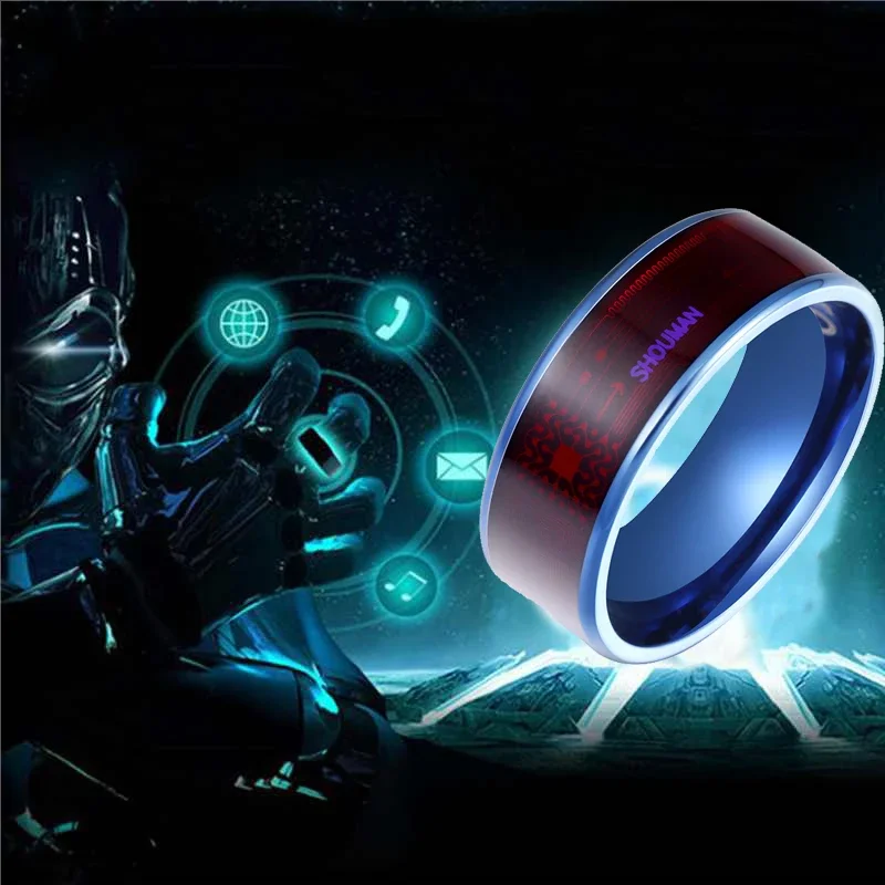 

Fashion Men's Ring Magic Wear NFC Smart Ring Finger Digital Ring for Android phones with functional couple stainless steel ring