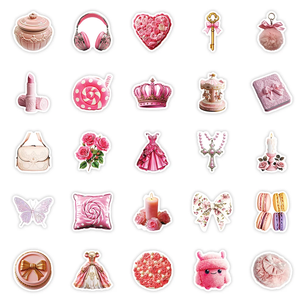 10/30/50 шт. INS Розовый Стиль Девушки Эстетические наклейки DIY Альбом для вырезок