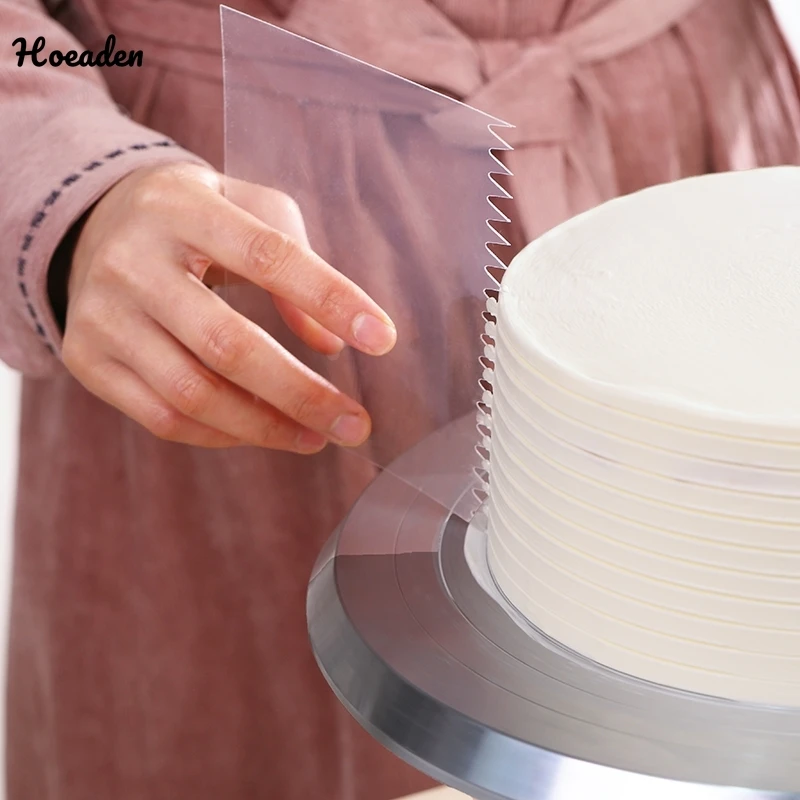 

9 Pcs/set Cake Scraper Fondant Mousse Cream Spatula Edge Smoother Cupcake Cake Cutter Pastry Mold Baking Decorating Tools #8