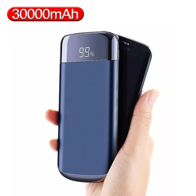 

NEW2023 30000mAh LED number Portable fast charging power bank PD Qucik Charge Poverbank external battery charger