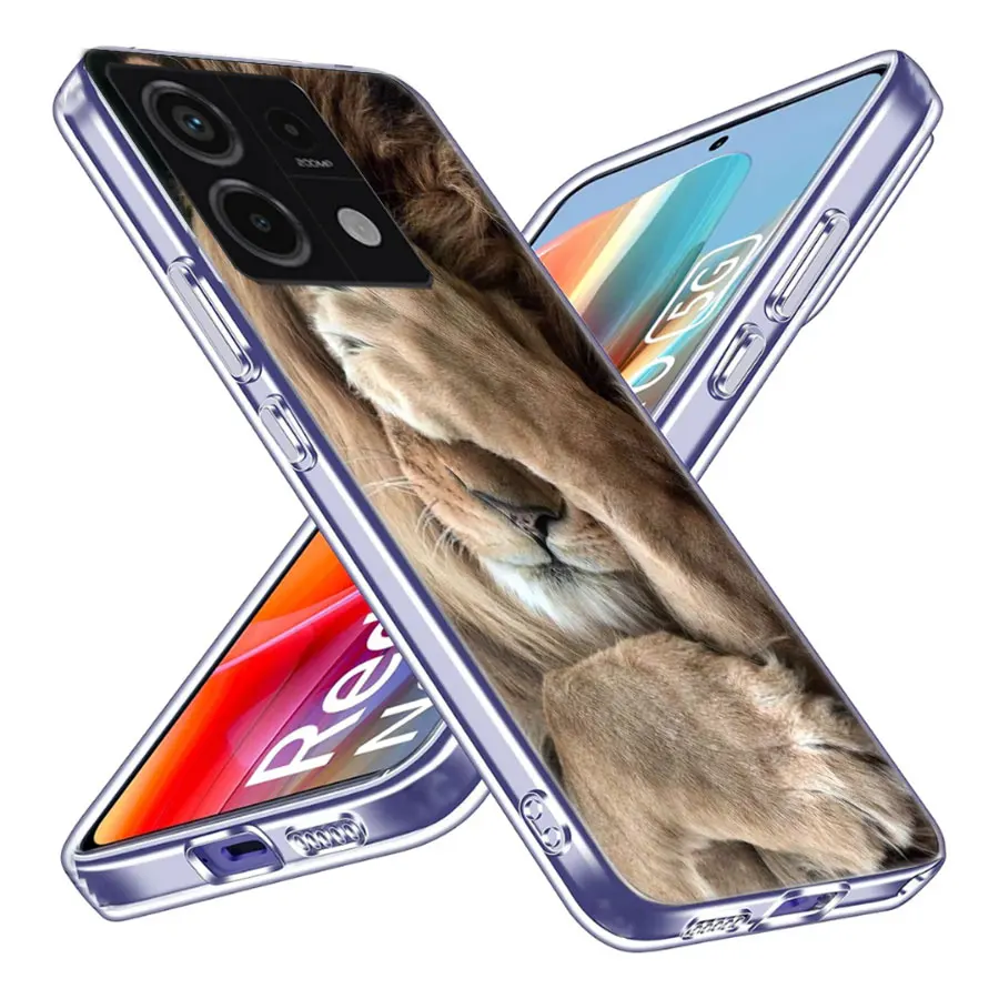 Фото Прозрачный чехол для телефона Lion Alpha Male Cub для Redmi Note 14+ Pro Plus 11 11S 11T 11E 10 Pro 10S 5G 9 9S 8 8T 7 Coque Capa Hard PC Cel №2
