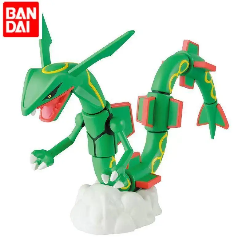 Фото Подлинная сборка BANDAI NAMCO Pokemon NO.46 RAYQUAZA, оригинальная аниме-фигурка в сборе, модель, настольный орнамент, игрушка, подарок для ребенка №4