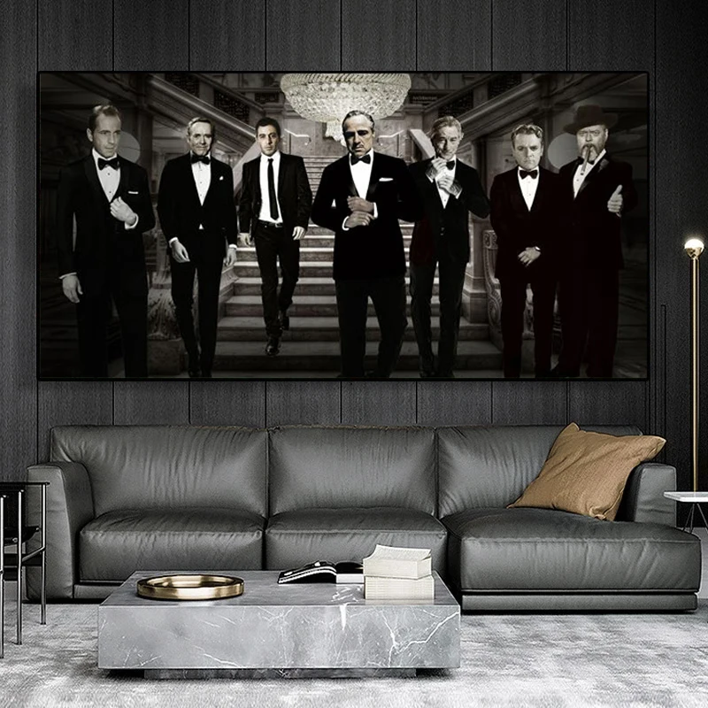 Фотообои с изображением персонажей крестного отца Картина на холсте плакаты