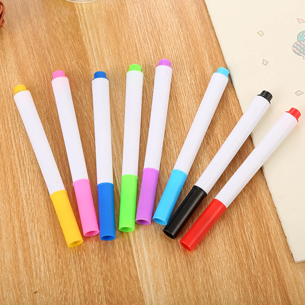 

4Pcs Colorful Whiteboard Pen Erasable Classroom Supplies Water-based Student Children's Drawing School Art Marker Pen Stationery