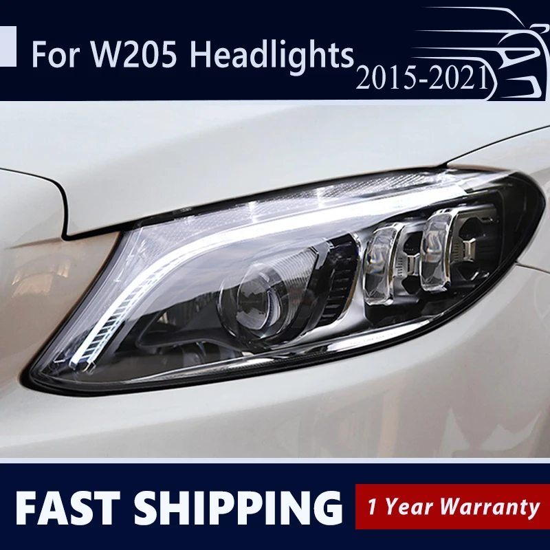 

Assembly Headlight For Benz 2015-2021 W205 MultiBeam LED Headlight C63 C300 C180 C200 C260 New dynamic turn signal