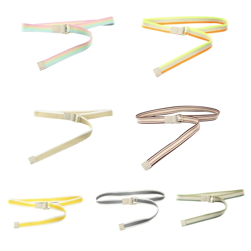 

Canvas Waistband Canvas Belt Jeans Belt Women Rainbow Dress Decorative Belt Shaping Girdle Belt Waist Belt