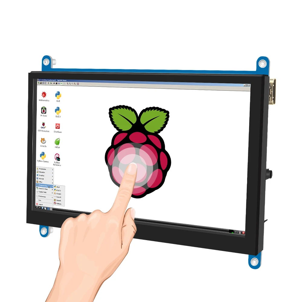 7-дюймовый IPS/TN AIDA64 ЖК-дисплей mini pc Touch HDMI модуль 1024x600 для Raspberry Pi 3 Pi4 PC монитор