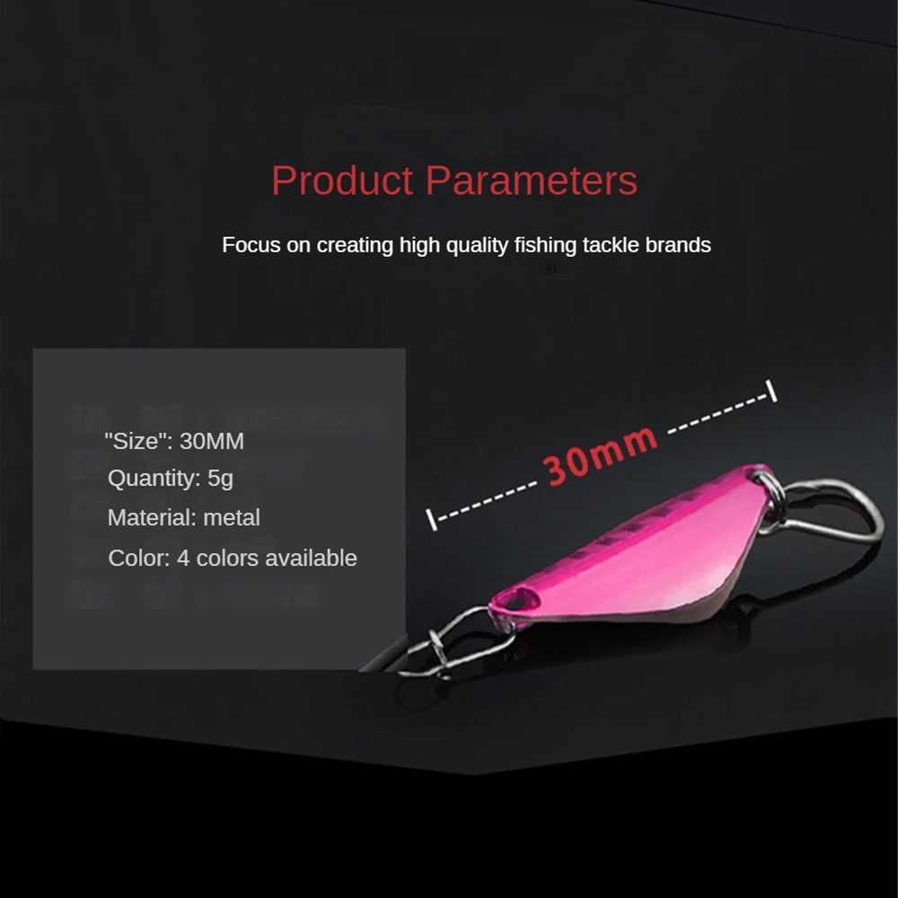 

Fishing Lures White Strip Cocked Bass Spoon-shaped Freshwater Single Hook Horse Mouth Fishing Goods Artificial Bait Sequins 5g