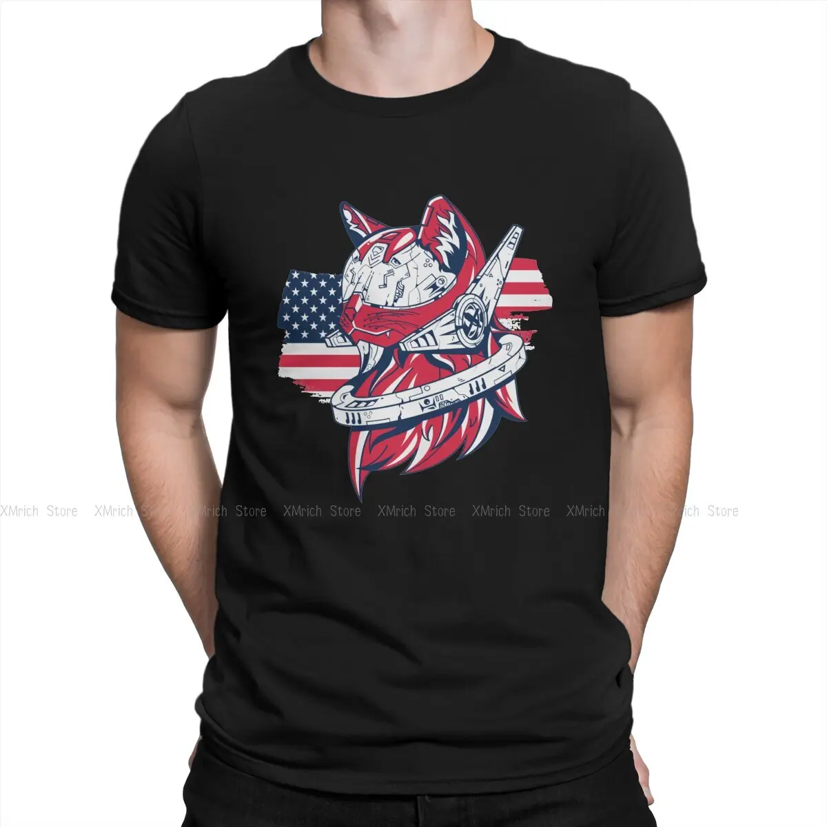 

Men Cat Of The Future Patriot T Shirts Economy Edge Happy Pure Cotton Clothing Hipster Short Sleeve Crew Neck Tees Adult