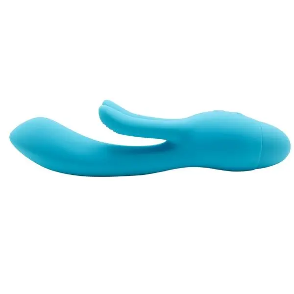 Голубой вибратор INDULGENCE Frolic Bunny - 18 5 см. |