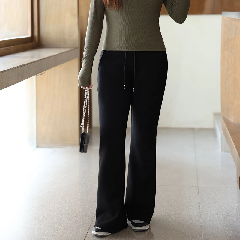 Брюки женские Стрейчевые облегающие в стиле ретро повседневные расклешенные