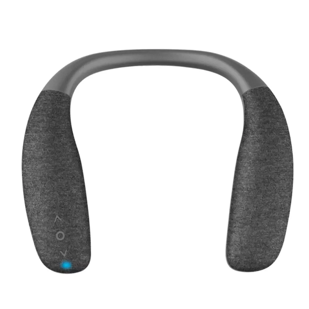 Enlarge 2022 New Hot Wireless Neckband Speaker Wearable Surround Sound Bluetooth Neck Speaker with Bass HD Voice button For Game TV