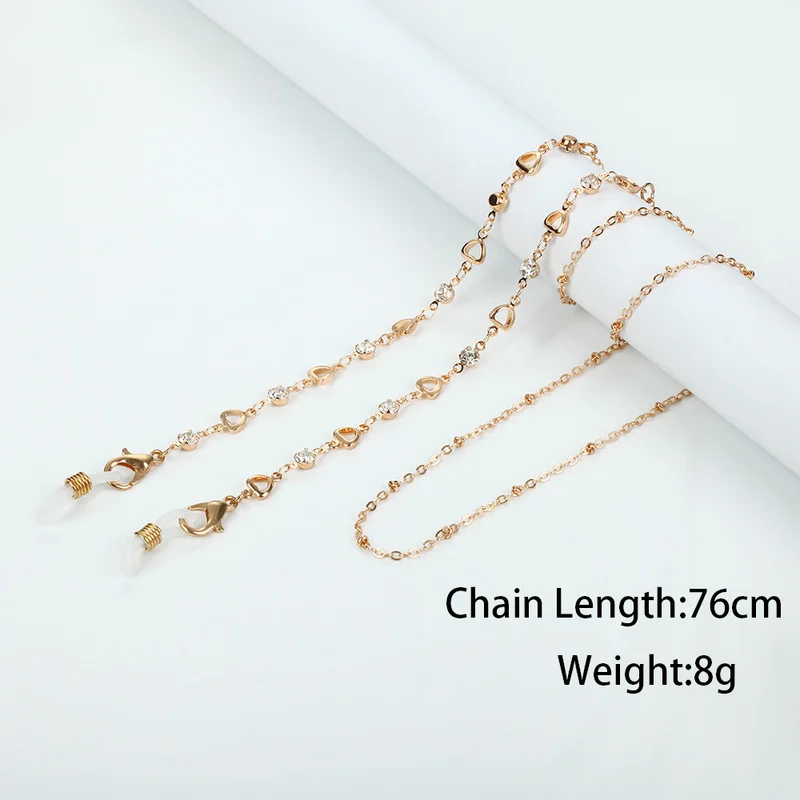 

2023 Bohemian Butterfly Glamour Sunglasses Mask Holder Lanyard Fashion Plum Blossom Love Zircon Reading Glasses Chain Neck Strap
