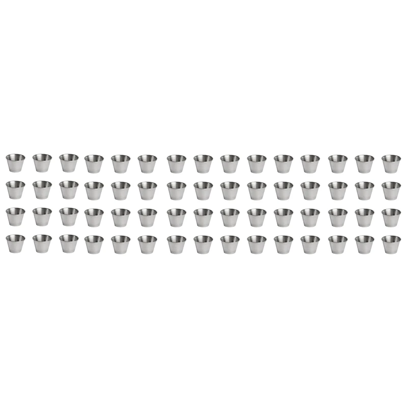 

JEYL 60 упаковка, нержавеющая сталь чашки для соуса для приправ, коммерческий класс, чашки для соуса, чашки для приправ Ramekin, чашки для приправ