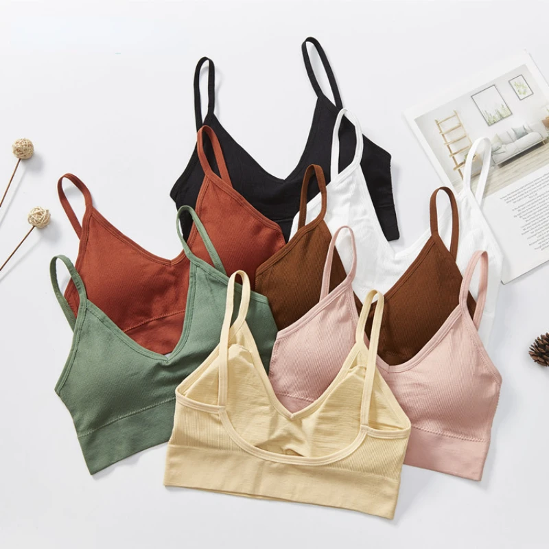 

Women Tube Top Female Crop Top Push Up Bra Active Bras Sexy Lingerie Fitness Seamless Underwear Bandeau Top Tank Sport Brassiere