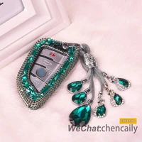diamond car 3 button key case cover holder keychain for bmw x1 x2 x3 x5 keychain car accessories