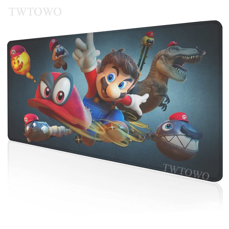 

Super Mario Mouse Pad Gamer Large Custom HD XXL Desk Mats Mouse Mat Natural Rubber Carpet Office Anti-slip Laptop Table Mat