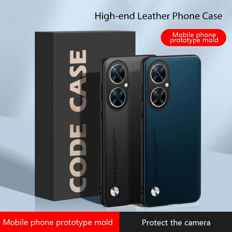 

Hauwei Nova11i 4G Case Premium Plain Leather Back Cover For Huawei Nova 11i 11 i i11 4G MAO-LX9 6.8" Soft TPU Edge Protect Funda