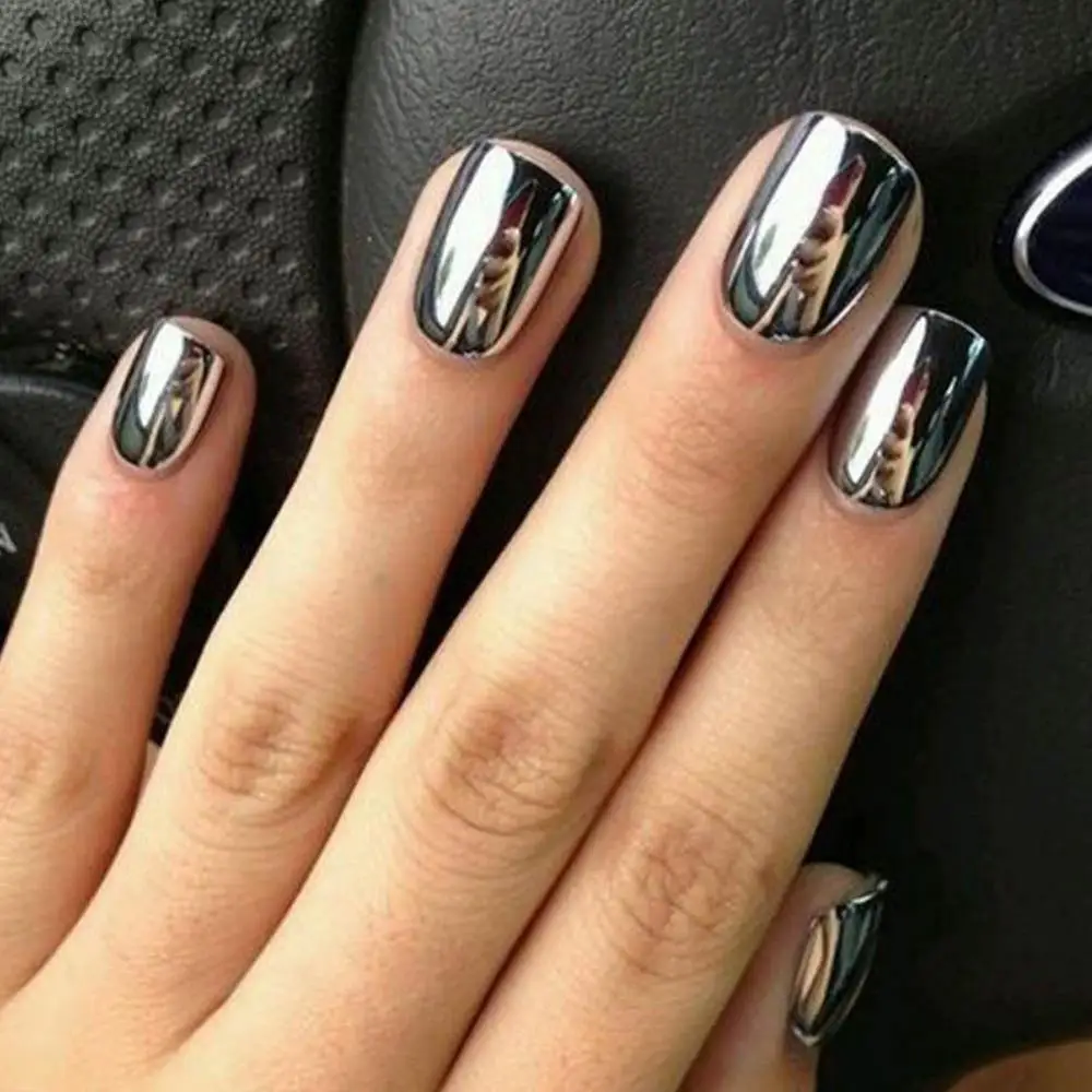 UV Gel Varnish Base Coat Nail Polish 6ml Magic Transparent Mirror Effect Chrome Metallic Nails Art Polish Polishing Flakes Pigme