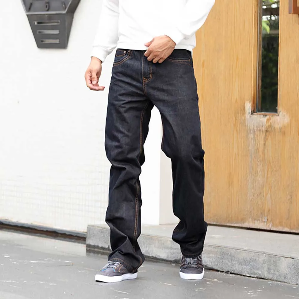 New Fashion Straight Denim Men's Casual Jeans Loose Baggy Hiphop Harem Trousers Streetwear Pants Plus Size Clothing