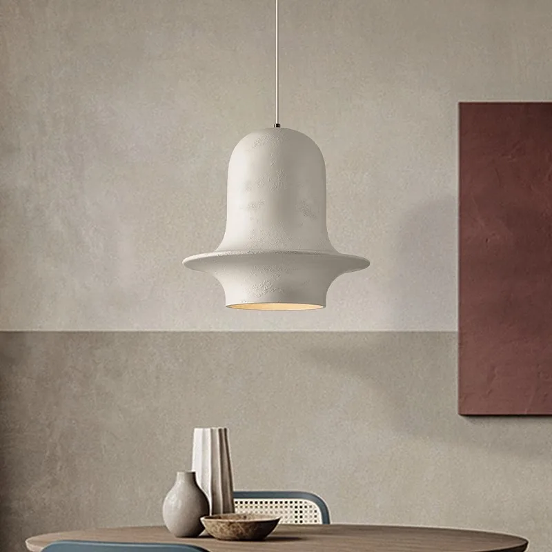 Японская ретро-люстра Wabi-Sabi подвесные светильники из белого каучука для бара