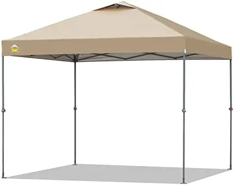 

Tent 10x10 One Push Pop up Canopy Easy Up Canopy Bonus Carry Bag, 8 Stakes, 4 Ropes, Grey