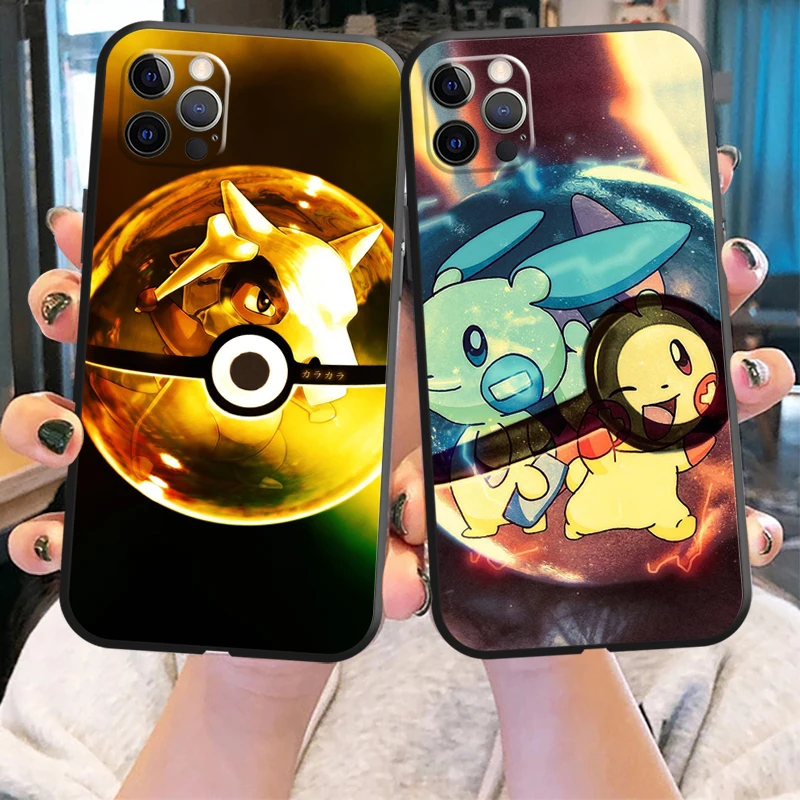 

Bandai Pokemon Phone Case For iPhone 11 12 13 Pro Max Mini X XR XS MAX SE 2020 8 7 6 6S Plus 5 Soft Silicone TPU Cover Funda