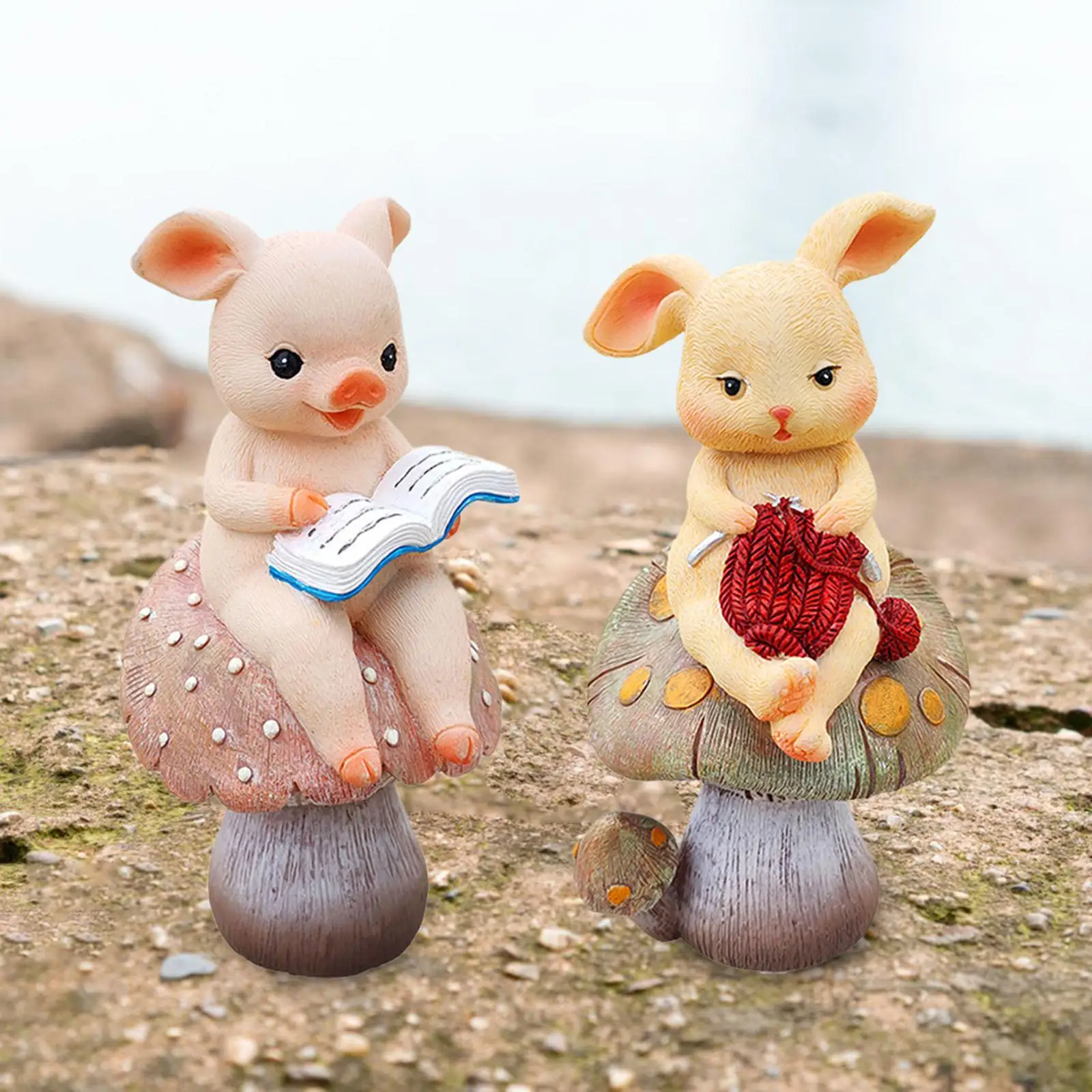 Фигурка из смолы скульптура гриба тротуар декор для вечеринки статуя животного и