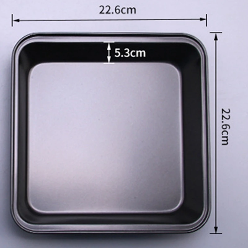 9 дюймов антипригарная квадратная коричневая кастрюля из углеродистой стали