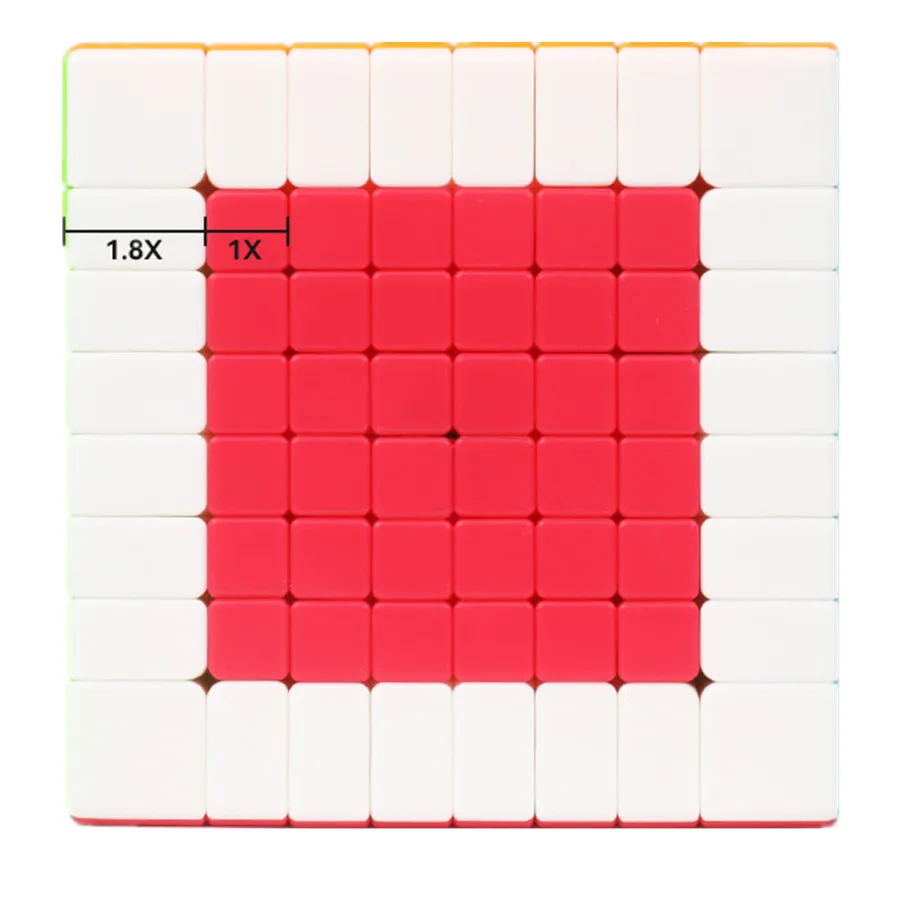 Qiyi 8x 8 скоростной куб без наклеек магический 8X8X8 Головоломка Куб волшебные