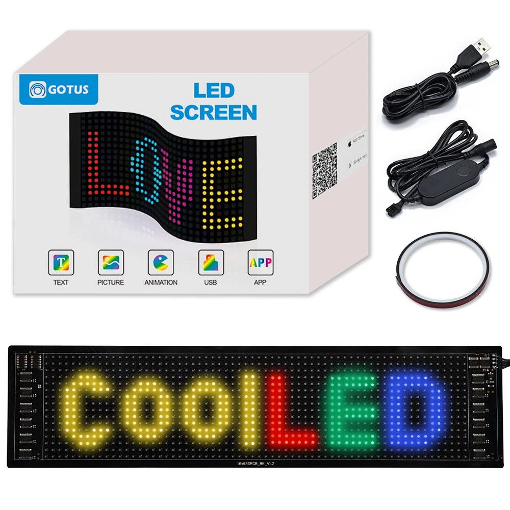 Фото Светодиодная матричная Пиксельная панель Bluetooth APP USB 5 В гибкий адресный RGB узор граффити прокрутка текста анимационный дисплей автомагазин №4