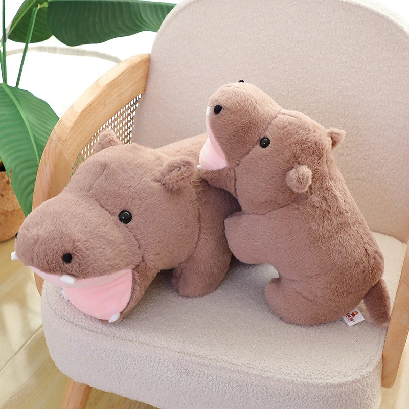 Милая детская плюшевая игрушка-бегемот Moodeng Baby Hippo плюшевый милый мультяшный