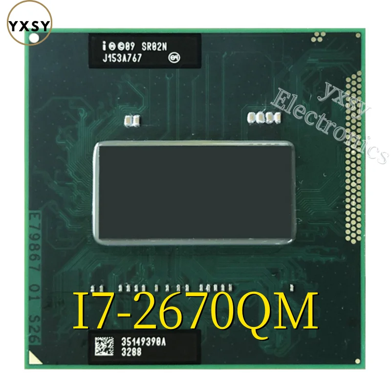

Процессор Intel Core i7-2670QM, ЦП для ноутбука SR02N i7 2670QM, разъем G2/rPGA988B, четырехъядерный, восемь потоков, 35 Вт, 2,2 ГГц, 6 Мб