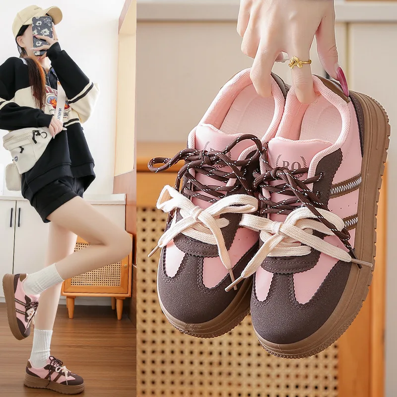 Женские кроссовки летняя обувь теннисная женская на платформе с розами 2024 модные