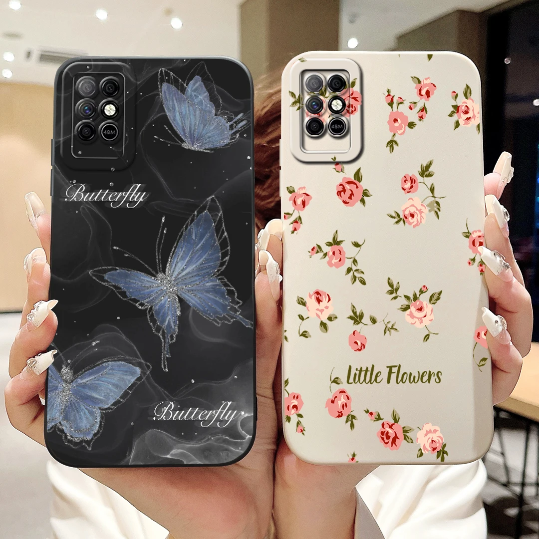 Для Infinix Note 8i чехол X683 X683B Стильный с рисунком конфет противоударный мягкий из ТПУ