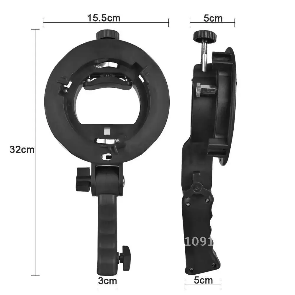 S-Type Bracket NEW Handheld Grip Bowens S Mount Holder for Speedlite Flash Snoot Softbox Beauty Dish Honeycomb Godox
