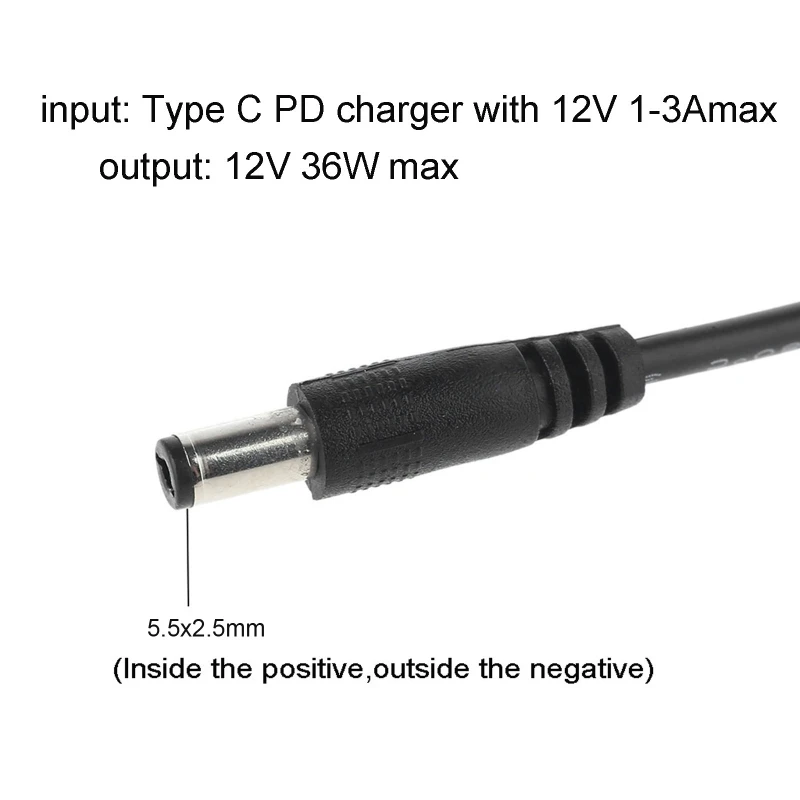 Кабель питания USB C Type PD на 12 В 2 5/3 5/4 0 x мм для беспроводного маршрутизатора